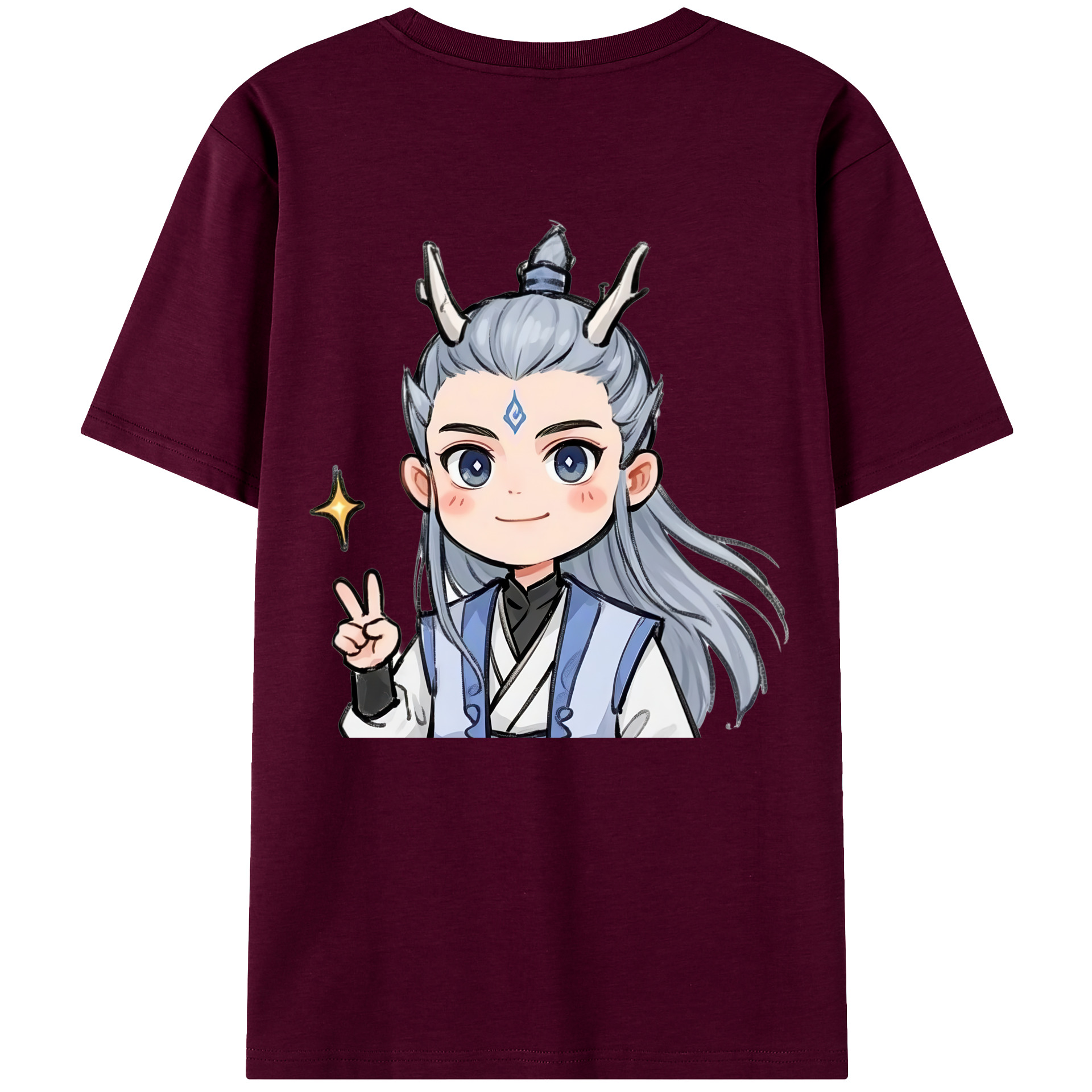 （画像用） Ne Zha 2 ナタ 魔童の大暴れ レディース半袖Tシャツ(バックプリント)